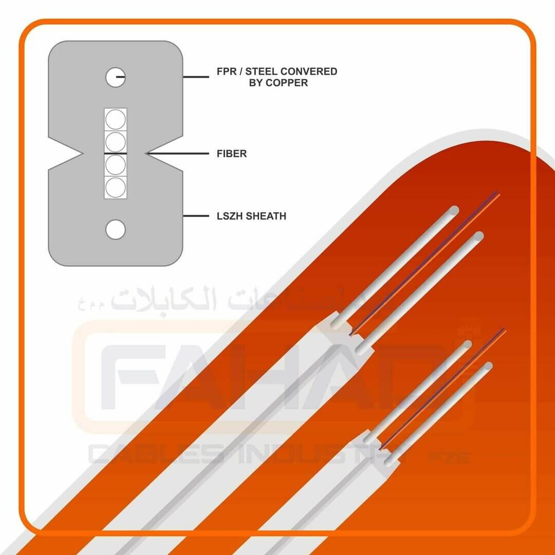 fiber optic cables ftth FTTH Drop Cable 4 core FTTH fiber optic cable LSZH fiber optic cables ftth