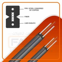4 core FTTH fiber optic Outdoor cable LSZH