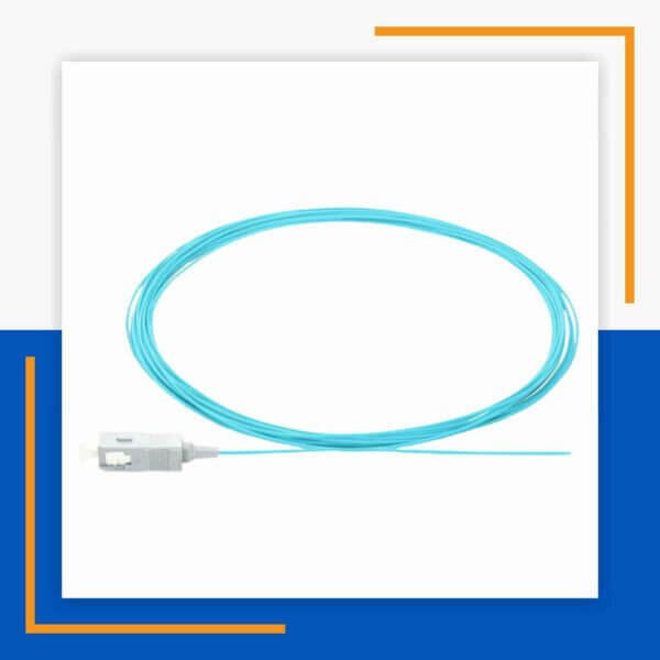 multi mode sc/upc simplex fiber optic pigtail lszh om3 1 meter