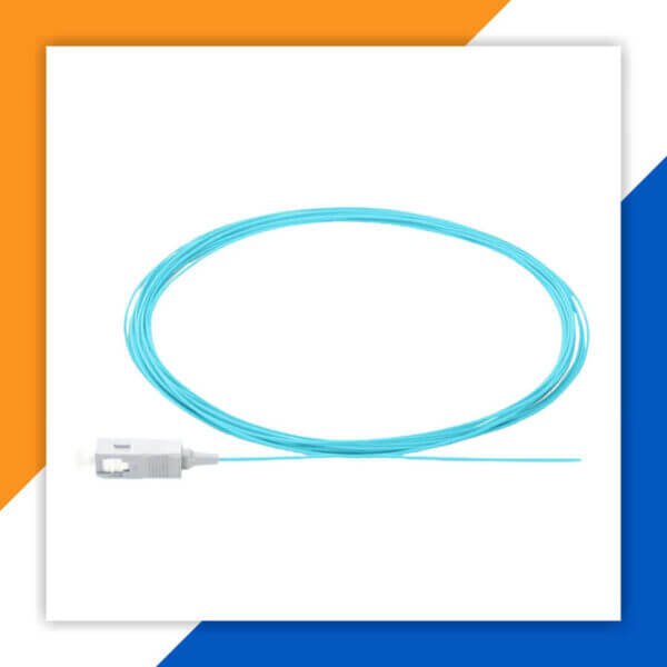 multi mode sc/upc simplex fiber optic pigtail lszh om3 1 meter