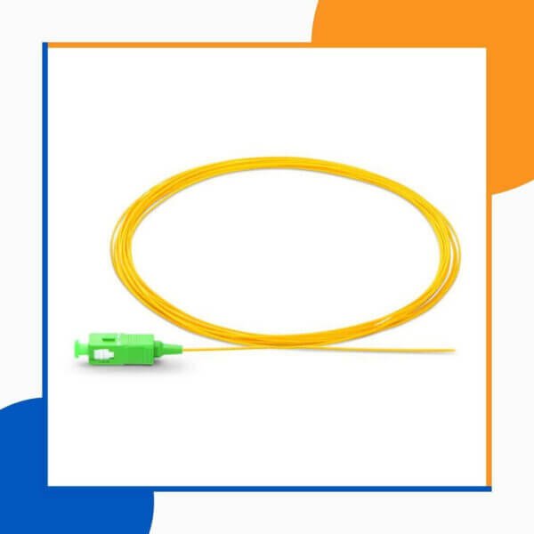 single mode sc/apc simplex fiber optic pigtail lszh 1 meter