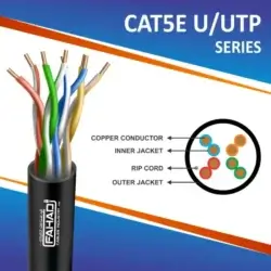 exterior cat5e cable utp outdoor 305m cat5e u-utp outdoor Ethernet cable 305m outdoor cat5e u/utp Black cable 305m Box