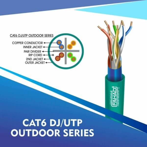 Cat6 network cable 23awg 4pair LSZH DJ-UTP cable 305m