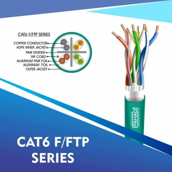 Cat6 network cable 23awg 4pair LSZH F-FTP cable 305m
