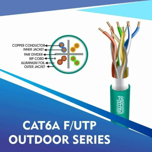 cat6a network cable 23awg 4pair LSZH f-utp cable 305m
