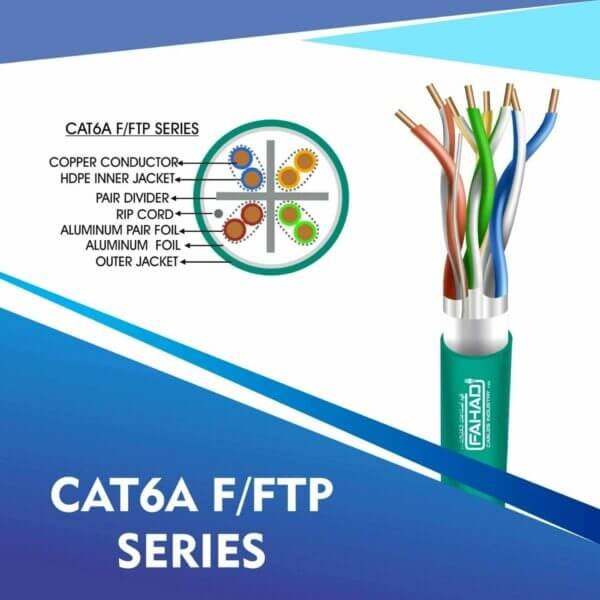 cat6a network cable 23awg 4pair LSZH f-ftp cable 305m