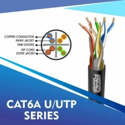 cat6a outdoor network cable 23 awg 305m cat6a network cable Outdoor Bare copper 305m Cat6a U-UTP Network cable 305m