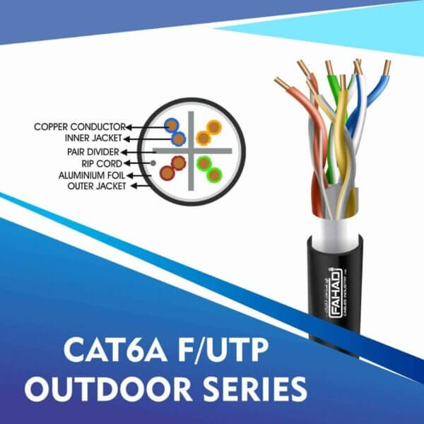 cat6a network cable 23awg 4pair LSZH f-utp cable 305m