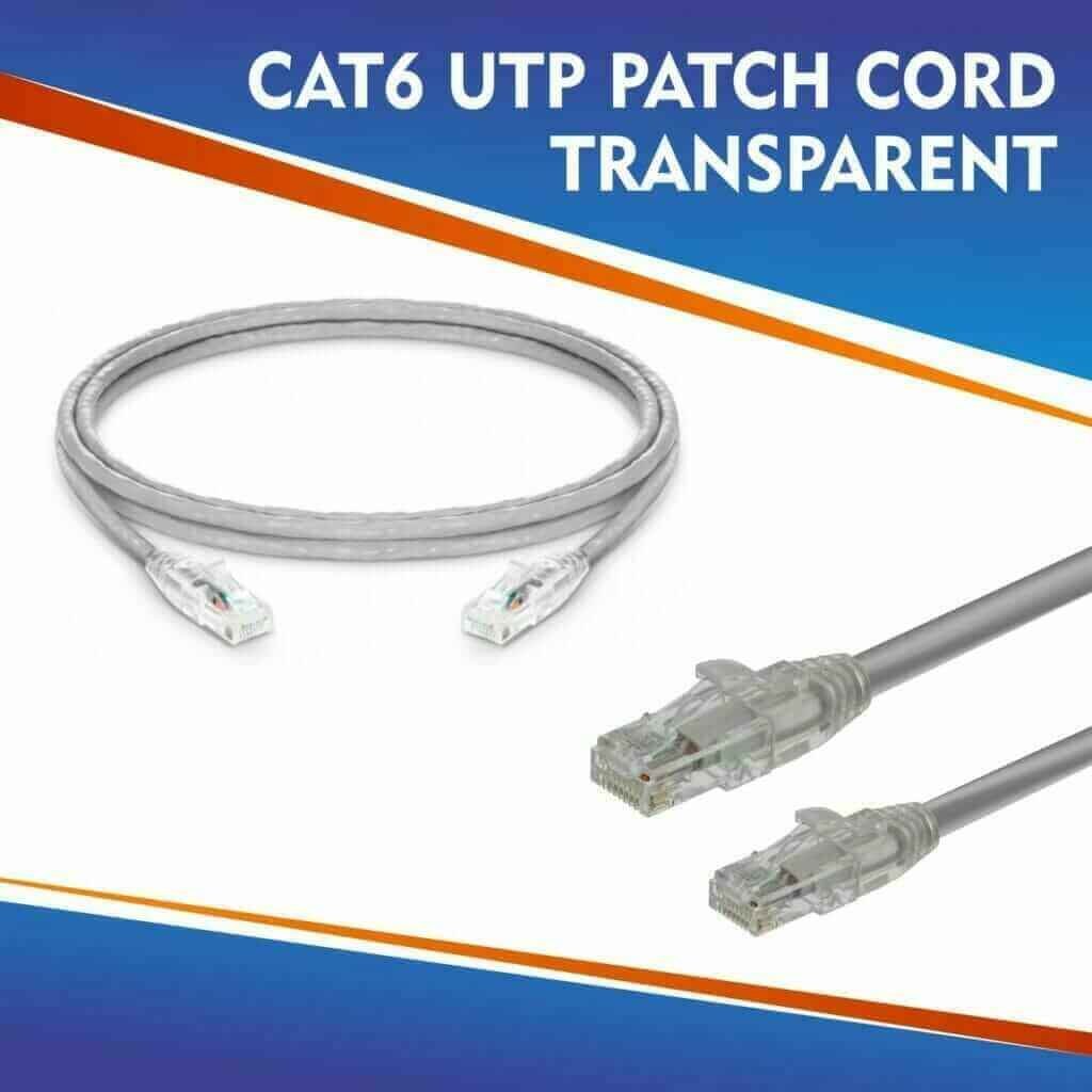 Understanding Category 6 Cable Color Code: Insights from Faahd Cables Industry FZE in the UAE 2 CAT6 UTP PATCH CORD TRANSPARENT GREY