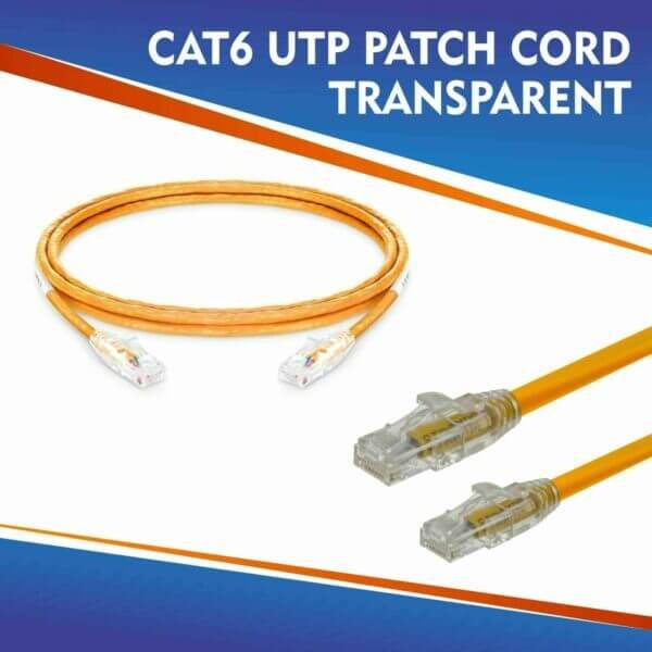 CAT6 UTP PATCH CORD TRANSPARENT ORANGE CAT6 UTP PATCH CORD TRANSPARENT ORANGE