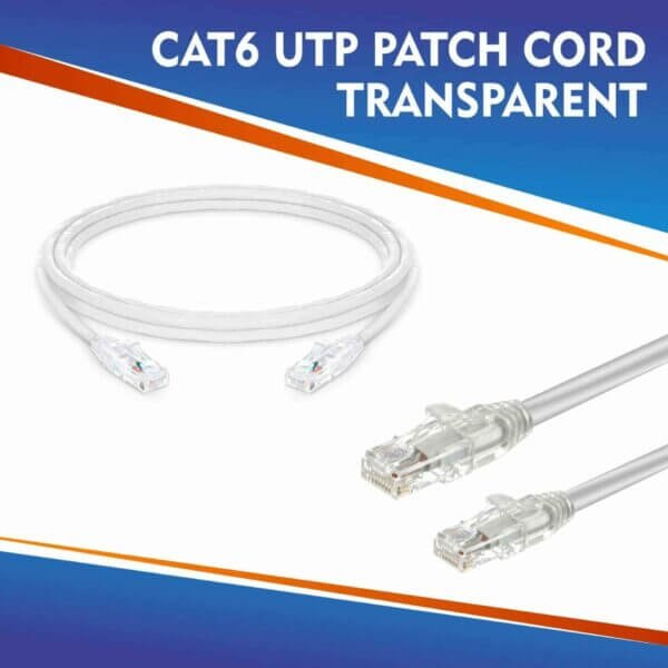 CAT6 UTP PATCH CORD TRANSPARENT WHITE CAT6 UTP PATCH CORD TRANSPARENT WHITE