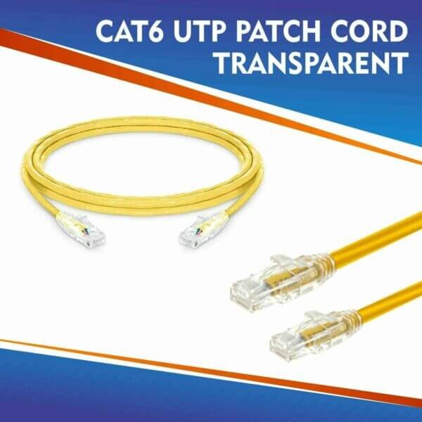 CAT6 UTP PATCH CORD TRANSPARENT YELLOW CAT6 UTP PATCH CORD TRANSPARENT YELLOW