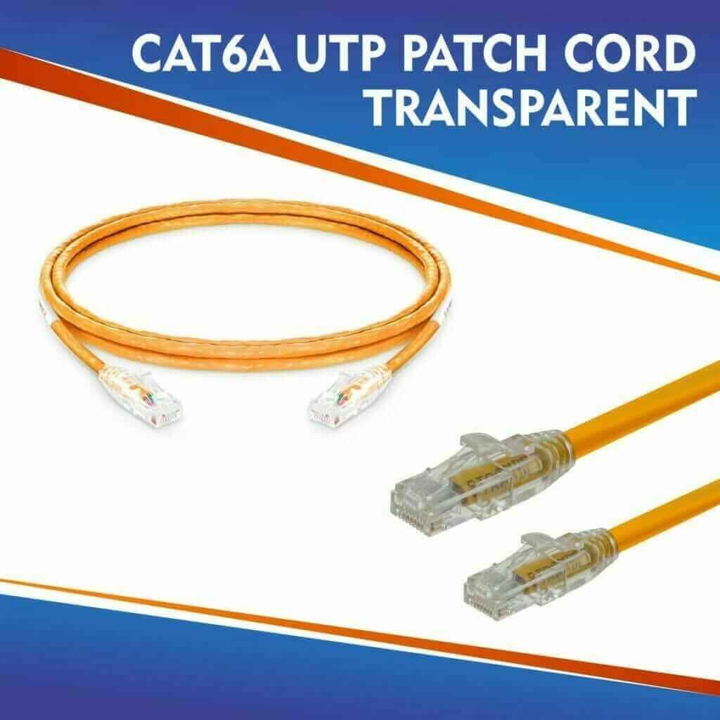 Home 5 CAT6A UTP PATCH CORD TRANSPARENT ORANGE
