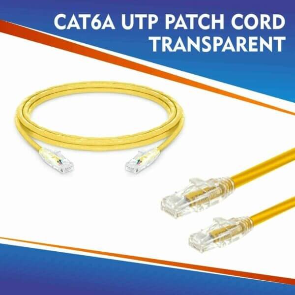 CAT6A UTP PATCH CORD TRANSPARENT YELLOW