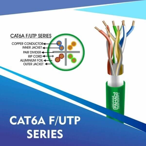 cat6a network cable 23awg 4pair LSZH f-utp cable 305m