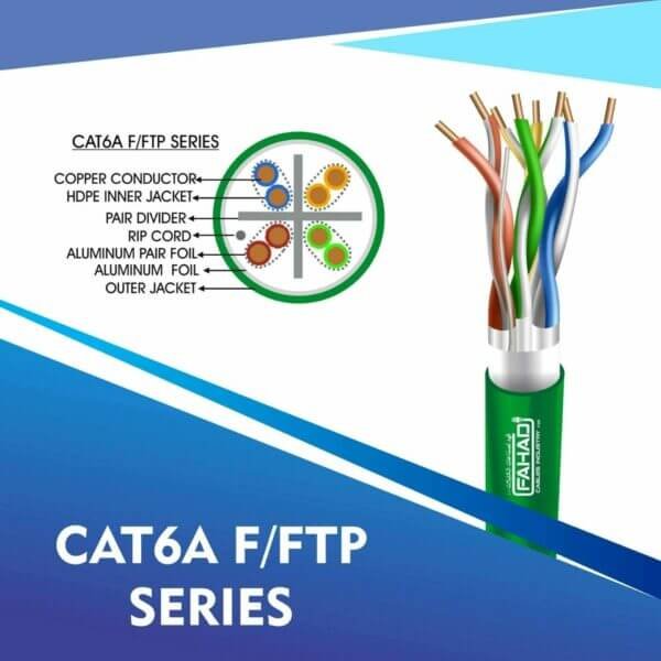 cat6a network cable 23awg 4pair LSZH f-ftp cable 305m