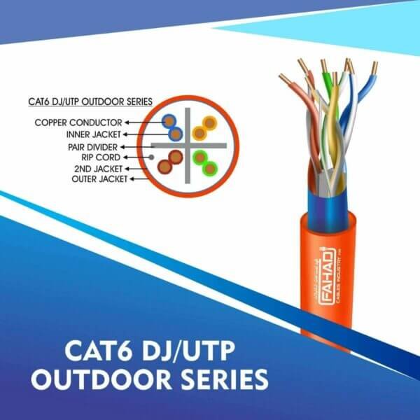 Cat6 network cable 23awg 4pair LSZH DJ-UTP cable 305m