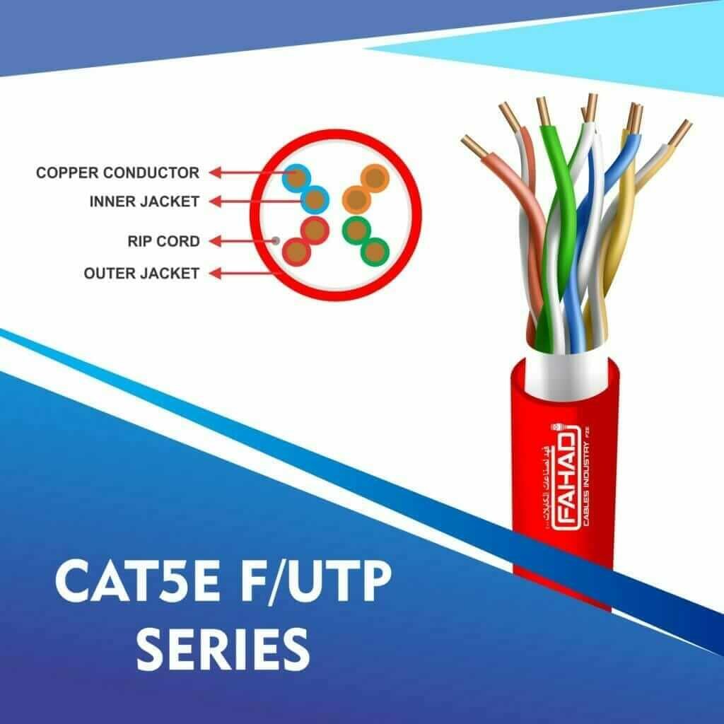 Exploring the Benefits of Cat5e U/UTP 24AWG Network Cable by Fahad Cables Industry FZE 5 cat5e 24 awg F-UTP outdoor cable 305m