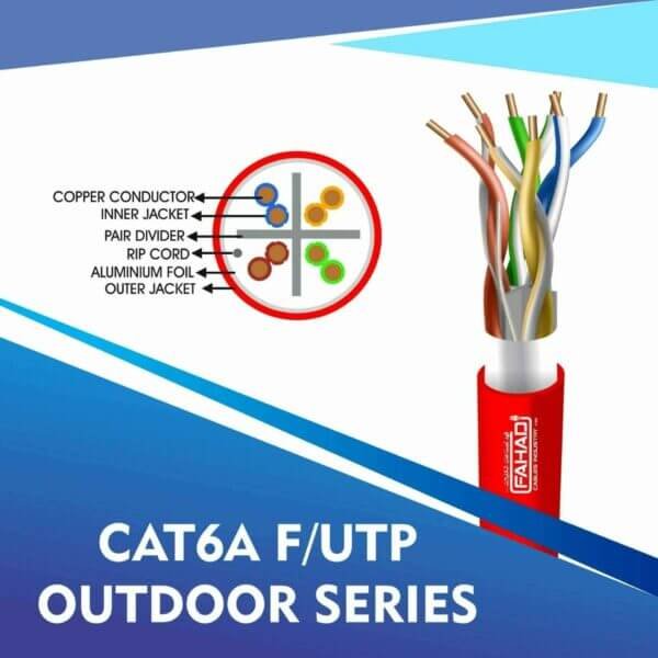 cat6a network cable 23awg 4pair LSZH f-utp cable 305m