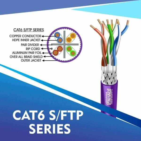 Cat6 network cable 23awg 4pair LSZH S-FTP cable 305m