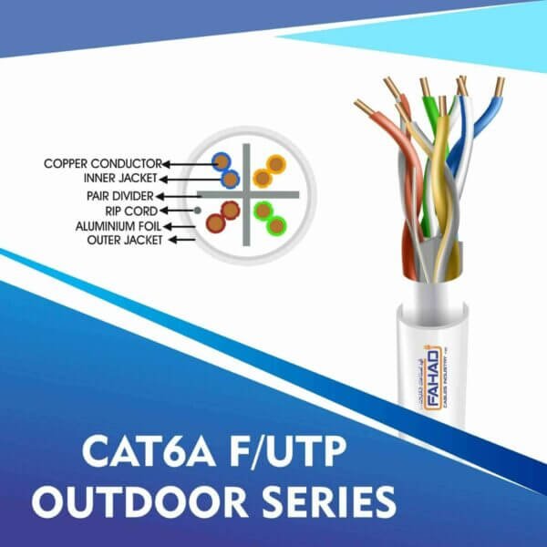 cat6a network cable 23awg 4pair LSZH f-utp cable 305m
