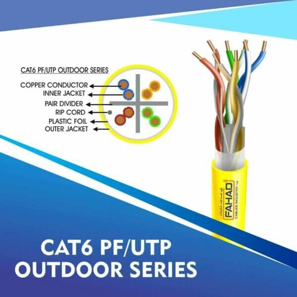 Cat6 network cable 23awg 4pair LSZH PF-UTP cable 305m