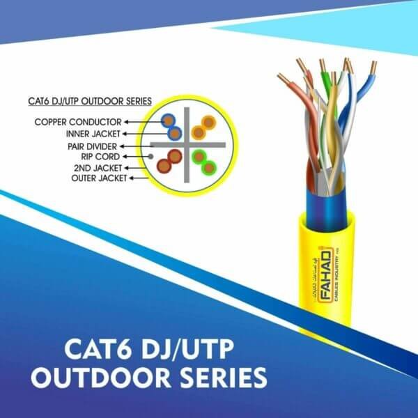 Cat6 network cable 23awg 4pair LSZH DJ-UTP cable 305m