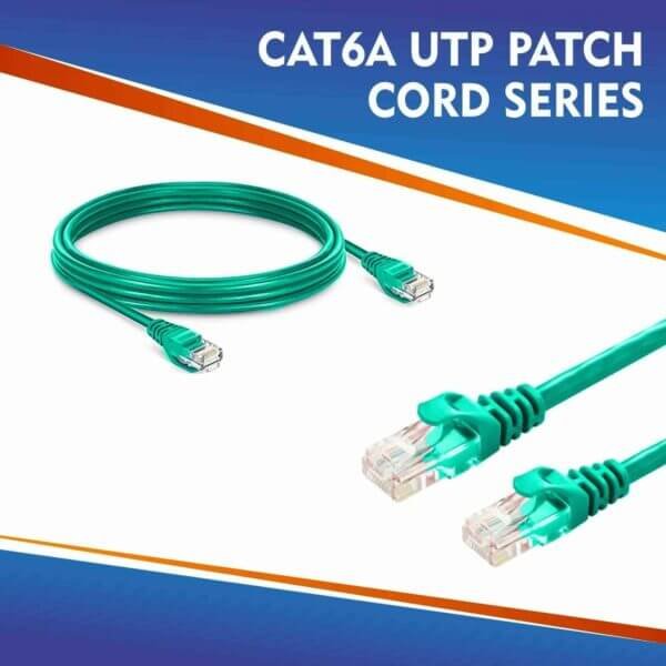 cat6a 23awg network patch cord utp 0.15meter aqua