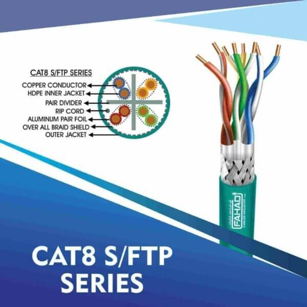 contact us cat8 network cable 23awg 4 Twisted pair S-FTP 305m cat6 23awg sftp ethernet solid cables