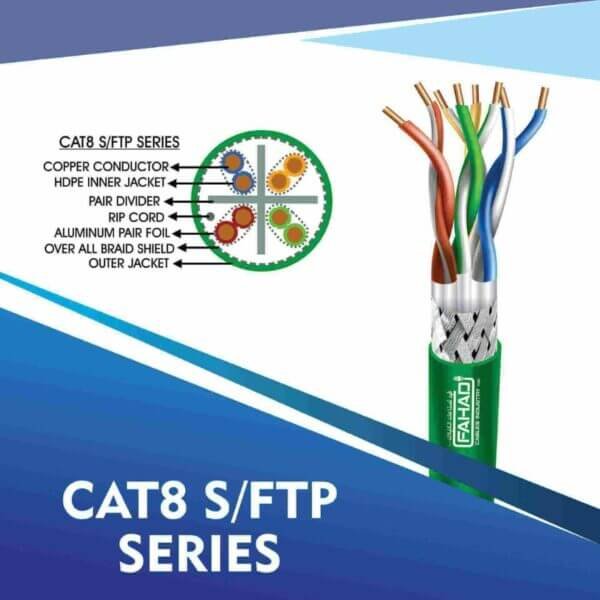 cat8 network cable 23awg 4 Twisted pair S-FTP 305m