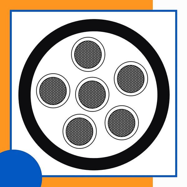 6 core Rubber cable 16 to 24 awg 305m
