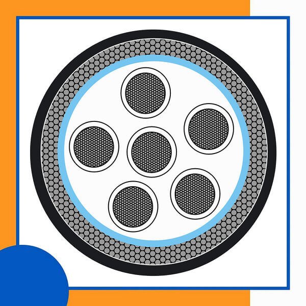 6 core Rubber cable 16 to 24 awg 305m