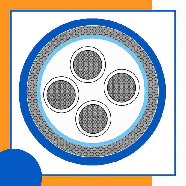 4 core Rubber cable 16 to 24 awg 305m