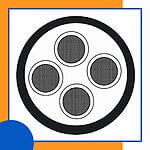 4 core Rubber cable 16 to 24 awg 305m