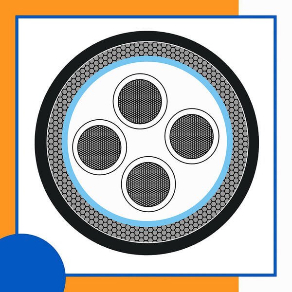 4 core Rubber cable 16 to 24 awg 305m