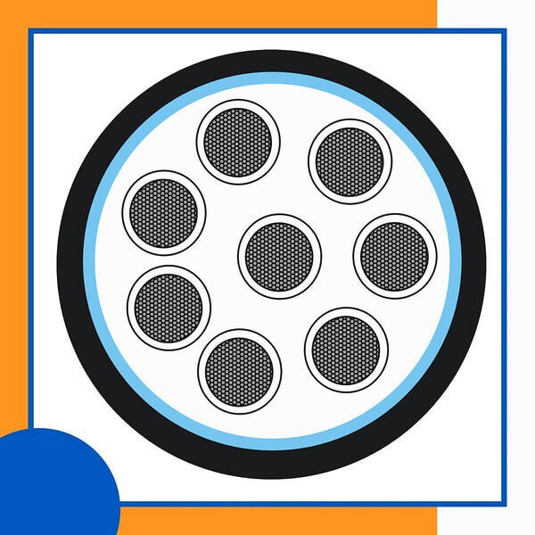 8 core Rubber cable 16 to 24 awg 305m
