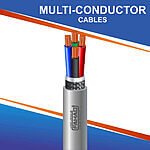 4 core multi-conductor Cable braid shielded pvc 10 to 24 awg 305m