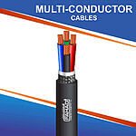 4 core multi-conductor PE Cable braid shielded outdoor 10 to 24 awg 305m