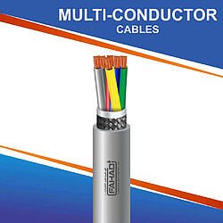 8 core multi-conductor Cable braid shielded pvc 10 to 24 awg