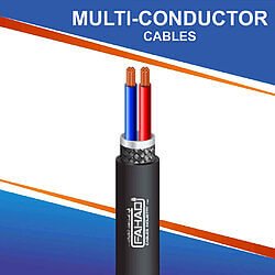 2 core multi-conductor Cable PE braid shielded outdoor 10 to 24 awg 305m