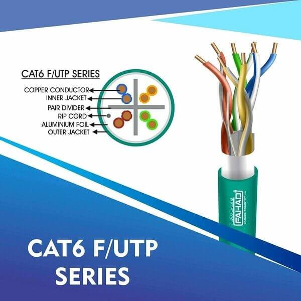 cat6 23 awg Outdoor 4 twisted pair Ftp network cable 305-500m