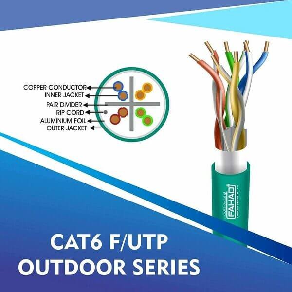 cat6 23 awg Outdoor 4 twisted pair Ftp network cable 305-500m