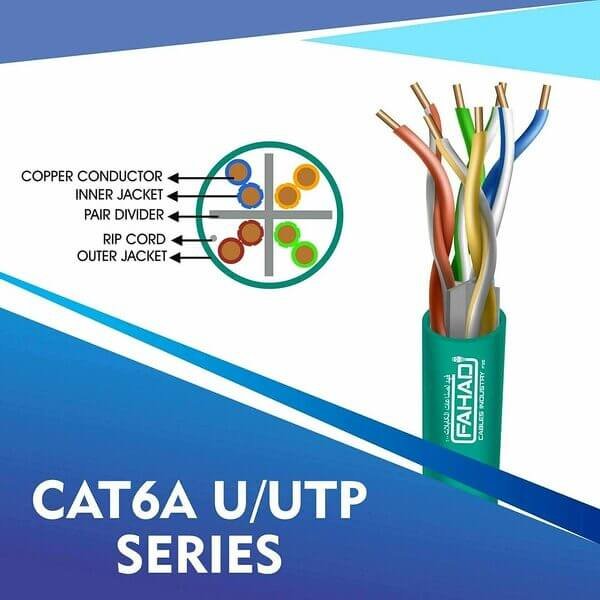 at6a 23 awg 4 twisted pair utp network cable 305-500m