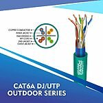 cat6a 23 awg Outdoor double jacket 4 twisted pair utp network cable 305-500m