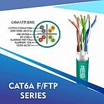 cat6a 23 awg Outdoor 4 twisted pair f/ftp network cable 305-500m