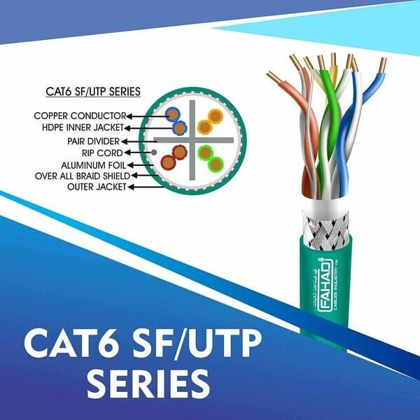 cat6 23 awg 4 twisted pair sf/utp network cable 305-500m