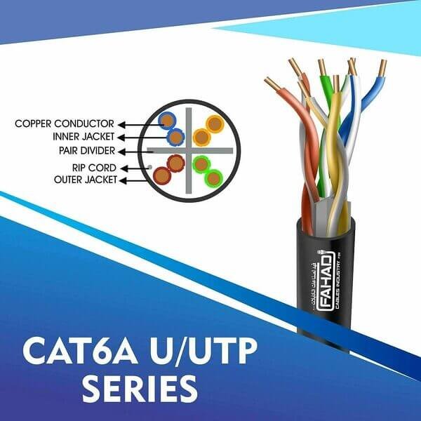 at6a 23 awg 4 twisted pair utp network cable 305-500m