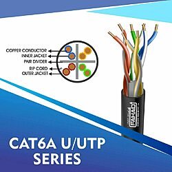 cat6a 23 awg Outdoor 4 twisted pair utp