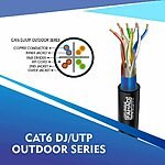 cat6 23 awg Double Jacket 4 twisted pair u/utp network cable 305-500m