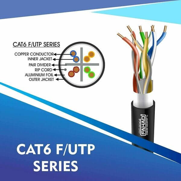 cat6 23 awg Outdoor 4 twisted pair Ftp network cable 305-500m
